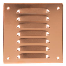 Ventilrist med netting 170 x 170 mm - metall kobber